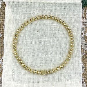 Custom Gold Heart Bracelet